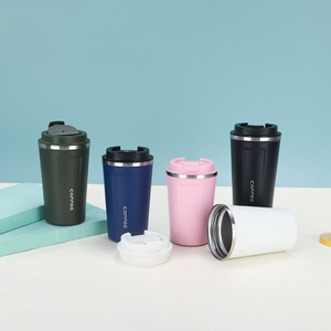 Tasse à café isotherme double paroi en acier inoxydable 304 de 350 ml avec affichage de la température, portable pour le bureau, facile à transporter - Product Image 2