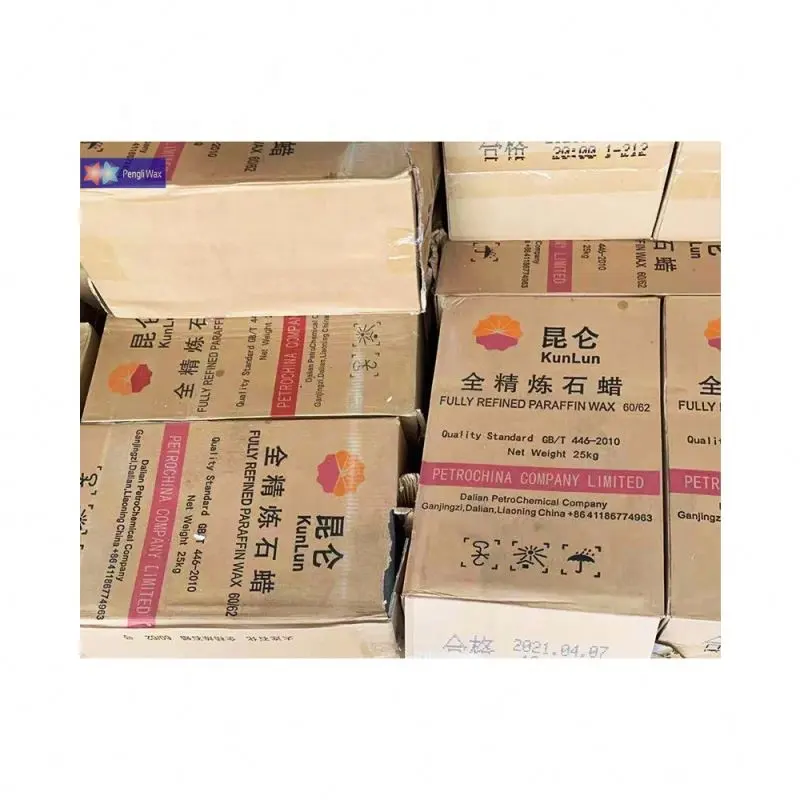 Pengli kunlun paraffin wax 58 production line for candle making sinopec paraffin wax 58-60 fully refined to make candles