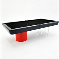 Table de billard professionnelle de luxe sur mesure, nouvelle collection, 8 pieds, avec plateau en ardoise, structure solide et pieds en acrylique, idéale pour clubs et bars.