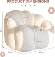 COSTFULL Canapé pouf moderne en tissu écologique couleur beige, doux et confortable, pour appartement, villa, salon, bureau à domicile