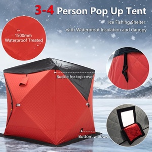 <span class=keywords><strong>Abri</strong></span> de pêche sur glace pop-up isolé, amélioré, coupe-vent et chaud, pour équipement de pêche - Product Image 4