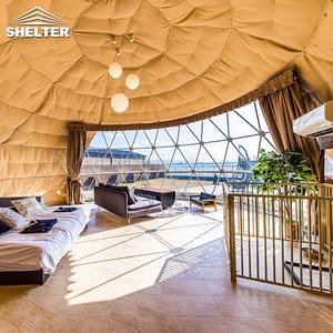 Grande tente Igloo de luxe écologique pour l'extérieur Tentes d'hôtel quatre saisons géodésiques transparentes avec cuisinière Jack Maison dôme pour glamping - Product Image 3