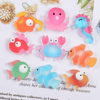 Breloques en émail style marin en forme d'œil de poisson, embellissements en résine crème, composants perforés pour chaussures, pinces à cheveux et loisirs créatifs DIY