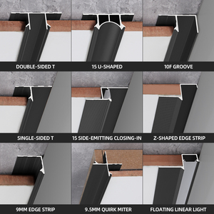 Hiện đại nhôm hồ sơ kênh lõm Trần Tường trang trí nhôm hồ sơ dải cho Dải chiếu sáng - Product Image 4