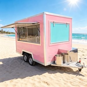 Double Axles <b>Mobile</b> <b>Restaurant</b> Food <b>Trailer</b> Coffee Truck Bakery Snack Cart Catering <b>Trailer</b> Ice Cream Kitchen Van - Product Image 1