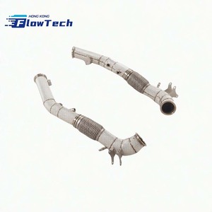 ท่อลงตรงสแตนเลส T304 + ชุดท่อหน้าพร้อมแผ่นกันความร้อนสำหรับมาเซราติ MC20 3.0T V6 - Product Image 6