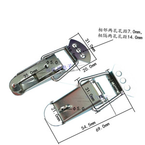 ตัวล็อคประตูสแตนเลส 54.5 มม. สปริงล็อคแบบอุตสาหกรรมสำหรับตู้เก็บของ - Product Image 1