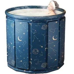 Piscine portable pliable en <span class=keywords><strong>bâche</strong></span> pour adultes et enfants, pas besoin d'installation, utilisation à domicile, baignade pour bébé - Product Image 1