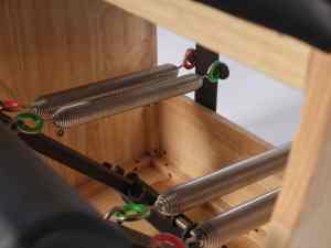 كرسي ووندا خشبي من خشب البلوط مخصص للاستوديوهات التجارية لليوجا والبيلاتس، محمول مع نوابض من الفولاذ المقاوم للصدأ قابل للتعديل لصحة الجسم - Product Image 6