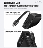 Batterie externe Anker 20000mAh, charge rapide PD 87W, câble USB-C intégré, batterie externe portable pour MacBook, iPhone, ordinateur portable
