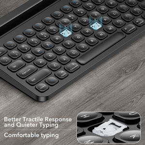 Clavier sans fil ergonomique rechargeable Bluetooth OEM, clavier coréen japonais pour mobile et iPad - Product Image 2