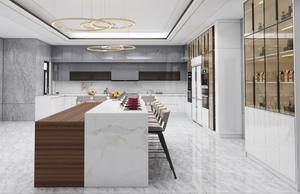 Cbmmart 2025 thiết kế mới tùy chỉnh nhà bếp tủ nhà máy Modular Set hiện đại ván ép nhà bếp lưu trữ đảo - Product Image 5