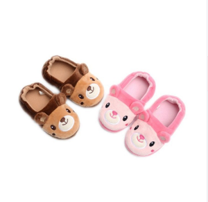 Promozione hotsale all'ingrosso accetta logo personalizzato morbida pelliccia di volpe peluche inverno amore carino rosa bambini <span class=keywords><strong>orso</strong></span> pantofola interna - Product Image 4
