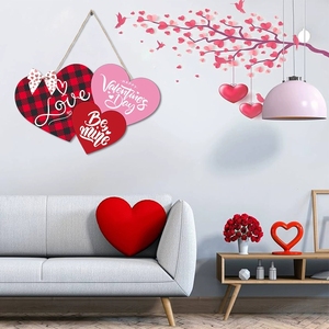 New Valentine's Day <b>Decoration</b> Gift <b>Wreath</b> Paper Door Hanger Engagement Wedding <b>Decoration</b> Pendant Party Supplies - Product Image 3