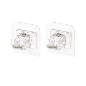 Telescopic Stick <b>Hook</b> for Door <b>Curtains</b> No-Punch Paste Bracket and Cross Bar Retainer for Clothing Rods Made of Plastic - Product Image 4