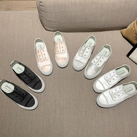 Chaussures de printemps pour femmes, ballerines décontractées en satin à talon épais, à enfiler, talon bas, chaussures tendance
