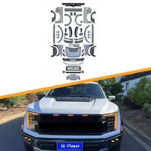 JP kit bodi mobil, untuk Ford F-150 F150 2015-2023 ke gaya Raptor 2023 termasuk lampu belakang bumper depan dan belakang