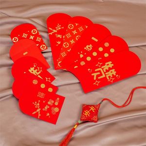 Enveloppe rouge personnalisée par le fabricant, dorure, impression de logo, enveloppe de mariage en papier, enveloppe rouge chinoise vierge, taille personnalisée, DIY - Product Image 4