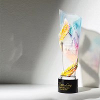 Honor of Crystal Trophée étoile en cristal vierge K9 personnalisé pour cadeaux souvenirs de réunion annuelle