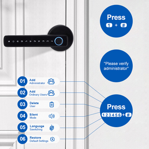 Pegangan pintu kunci <span class=keywords><strong>Digital</strong></span> kait Depan Keamanan Tinggi - Product Image 4