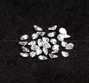 Anillo, Pendientes y Colgante de Diamante Cultivado en Laboratorio con Corte Pera de 6.0x4.0mm, Certificado IGI, Corte Único Antiguo - Product Image 2