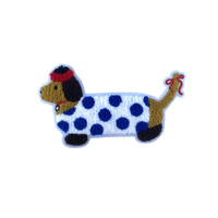 Patchs brodés en gros motif chiot : Nouvelles appliques en tissu pour la décoration de vêtements, sacs et accessoires