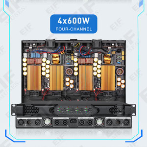 Amplificador de Potencia Digital Delgado DB46 de 600W 1U, 4 Canales Estéreo, Montaje en Rack Metálico para Sistema de Sonido de Escenario - Product Image 3