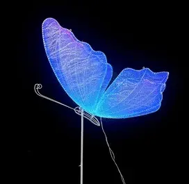 Vente en gros papillon grand blanc chaud lumière led mariage papillon éclairé pour décorations d'événement de mariage