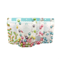 Sachet Doypack Transparent avec Fenêtre Transparente en Mylar pour Emballage Alimentaire (Sucre) avec Impression Héliogravure Personnalisable