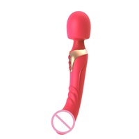Masajeador de Doble Extremo Potente y Recargable de Silicona, Resistente al Agua, Juguete Sexual para Mujeres, Superventas