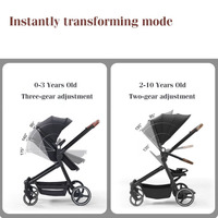 Poussette double portable JXB multifonctionnelle bidirectionnelle à suspension haute performance, en promotion