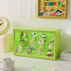 3 परतों खिलौना आकृति प्रदर्शन बॉक्स डॉल स्टोरेज केस स्टेकयोग्य धूल-प्रूफ ढहने वाला डिस्प्ले बॉक्स - Product Image 4