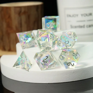 Xúc xắc nhựa chất lượng cao được thiết lập với nhiều số đầy màu sắc và màu phông chữ tùy chỉnh cho các trò chơi trên bàn - Product Image 2