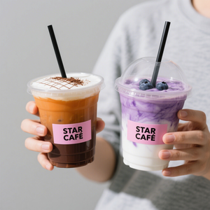 12 16 20 24oz cốc nhựa bong bóng trà sinh tố cà phê Takeaway <span class=keywords><strong>cup</strong></span> <span class=keywords><strong>PP</strong></span> cốc nhựa cứng có nắp - Product Image 6