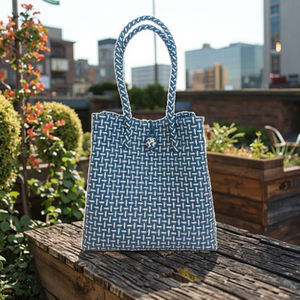 Sac à main pour femme écologique de qualité supérieure sac en plastique recyclé de qualité supérieure tissé unique taille adulte Bgas disponible en gros - Product Image 1