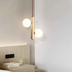 Lámpara Colgante de Travertino Natural de Estilo Moderno Wabi-Sabi para Mesitas de Noche de Dormitorio, Acentos de Habitaciones de Hotel, Decoración de Comedor de Apartamentos - Product Image 1