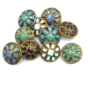 Biểu Tượng Tùy Chỉnh May Kim Loại Áo <span class=keywords><strong>Blazer</strong></span> Thời Trang Kim Loại Chân Nút Cho Quần Áo - Product Image 1