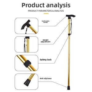 Canne de marche réglable pliante canne en aluminium avec poignée ergonomique pour hommes femmes personnes âgées handicapées enceintes - Product Image 3
