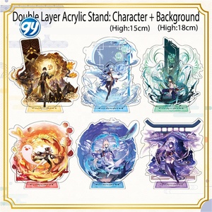 90 Style Populaire Jeu Genshined Impact Acrylique Stand Double Couche Anime <span class=keywords><strong>Nilou</strong></span> Xiao Ganyu Modèle Figure Plaque Bureau Décor Debout - Product Image 2