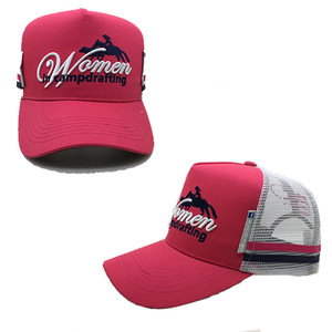 Fabricante de <span class=keywords><strong>Aus</strong></span>, gorra de camionero personalizada de 5 paneles con 2 rayas, bordado, apliques de impresión, logotipo, gorra de malla - Product Image 1