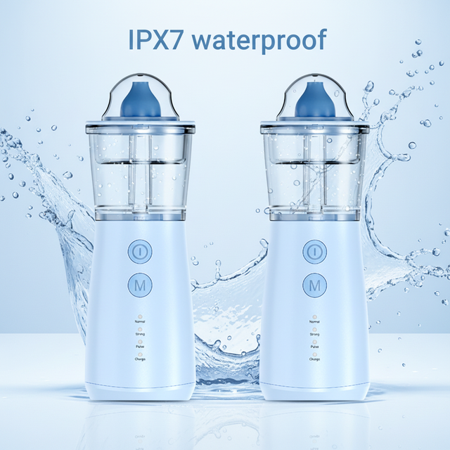 A Rechargeable Electric Nasal Wash Irrigator with IPX7 Waterproof Design, Gently and Effectively Cleanses the Nasal Cavity.