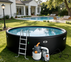 Drop Stitch Giant <b>Inflatable</b> Backyard Pool Above Ground Portable Outdoor Swimming Plunge Pool Custom Size For Kids Adult - Product Image 1