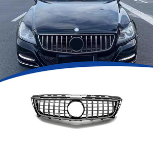 Parrilla Mercedes-Benz para modelos CLS-Class W218 GT 2012-2014, completamente negra y plateada, malla de parachoques delantero de ABS - Product Image 1
