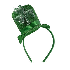 Serre-tête décoratif pour la fête de la Saint-Patrick avec trèfle, accessoire de cheveux vert irlandais, cadeau, accessoires de fête - Product Image 1