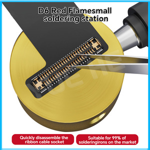 Station de soudage miniature Lanrui D6, compatible avec 99 % des fers à souder du marché, pour <span class=keywords><strong>la</strong></span> soudure de câbles d'écran de téléphone et de puces. - Product Image 2