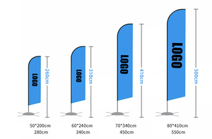 Xinrunjin Bandera de plumas personalizada Banners con LogoOutdoor/Indoor Publicidad Banderas Promociones de negocios Eventos Escaparates - Product Image 6
