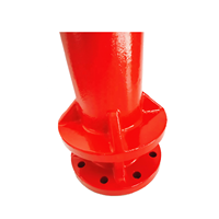 Hydrant d'incendie à double sortie ANSU, type humide, avec vannes, en fonte, DN100, 435 PSI