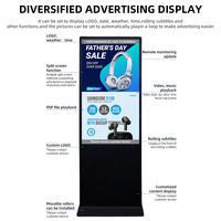 32 43 49 50 55 65 75 pulgadas Android pantalla táctil quiosco tótem muestra reproductor de publicidad Lcd interior suelo señalización Digital de pie