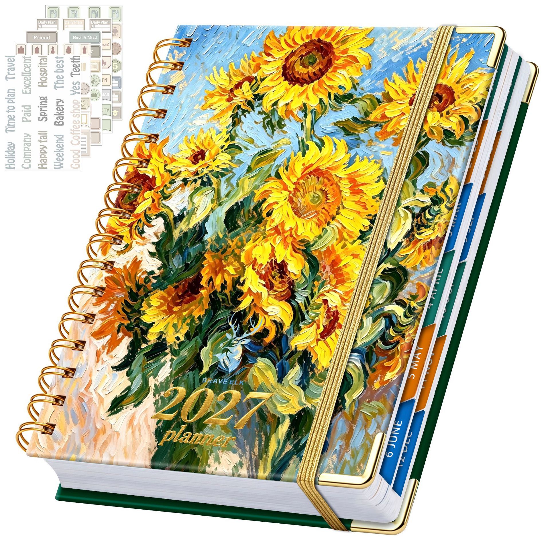 Accesorios de girasol amarillo - Stickers adhesivos - Set de 5