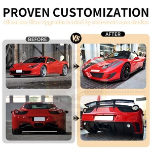 ชุดแต่งรอบคัน MSY Design สำหรับ <span class=keywords><strong>Ferrari</strong></span> <span class=keywords><strong>458</strong></span> Italia <span class=keywords><strong>Spider</strong></span> อัพเกรดชุดแอโรไดนามิก กันชนหน้า-หลัง บังโคลน สเกิร์ตข้าง สปอยเลอร์ปีกหลัง - Product Image 2